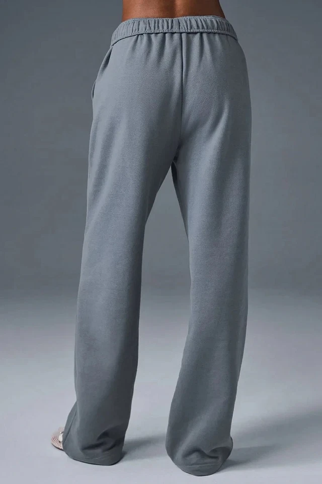 AIo Yoga Accolade Straight Leg Sweatpant Limited Color Steel Grey Pants Sz S M L - Image 2 of 4