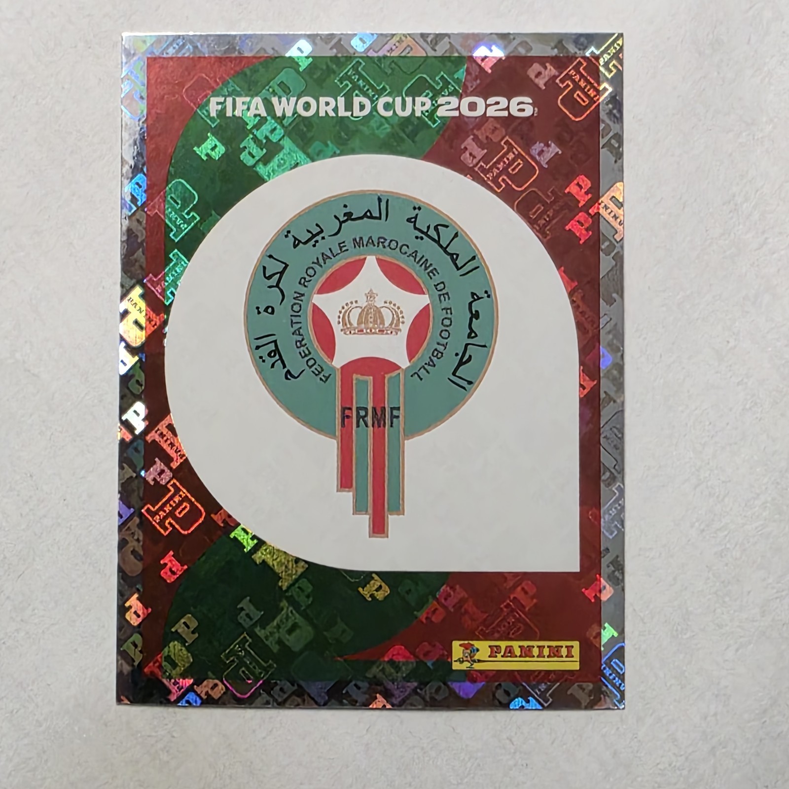 2026 Panini FIFA World Cup Morocco Team Crest Hologram Sticker MAR 1