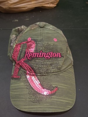 Ladies Remington Pink Sparkly sequined Camo adjustable ball cap