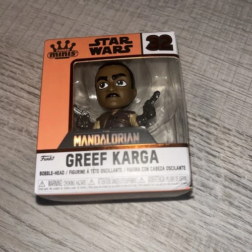 Greef Karga, Star Wars Mandalorian Mini Funko  2.5" Figure #32, Damage R Corner