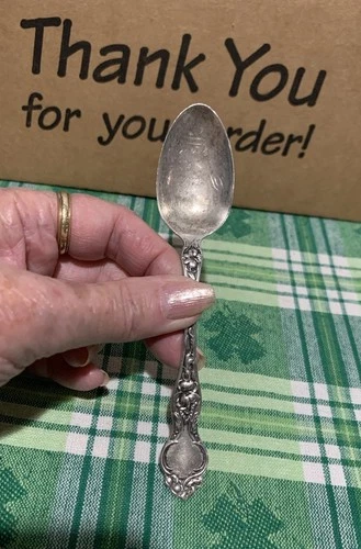 ❤️Vintage Wallace Violet Sterling Silver Teaspoon  Spoon With Mono “KATE”
