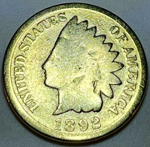 🔆1892 Indian Head Penny - CLEANED but still nice looking! - Unique - Vintage🔆