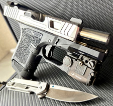 Zaffiri Glock 26 Gen 3 Slide Complete Custom Silver G26 Upper RMR Cut FREE KNIFE