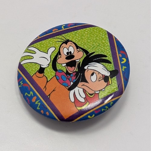 Funko Disney Goofy & Max Button Pin 1.25" GameStop Exclusive Retro 90s Style