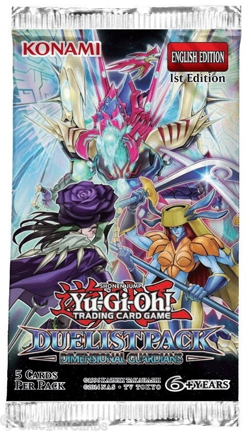 YuGiOh! Duelist Pack Dimensional Guardians 1st Edition Booster Pack x1