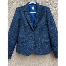 J Crew Sequin Tweed Schoolboy Blazer Womens Preppy Tailored Jacket Classic Fit