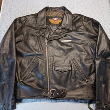 Vintage Harley Davidson Leather Biker Jacket Superbly Engineered Mens Size XL