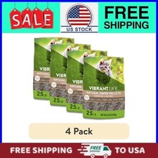 4 pack Vibrant Life Natural Paper Pellets Cat Litter, Unscented, 25 lb Bag
