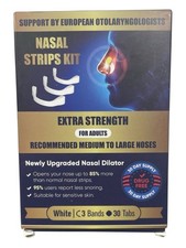 Nasal Strips Kit For Adults - Upgraded Nasal Dilator -3 bands / 30 tabs - White