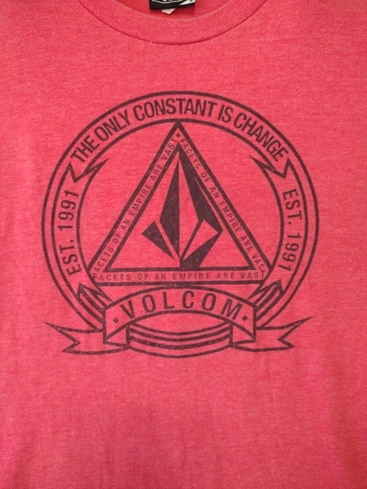 Volcom Mens Medium Graphic Logo Tee Shirt Red Short Sleeve T-Shirt - Image 4 of 4