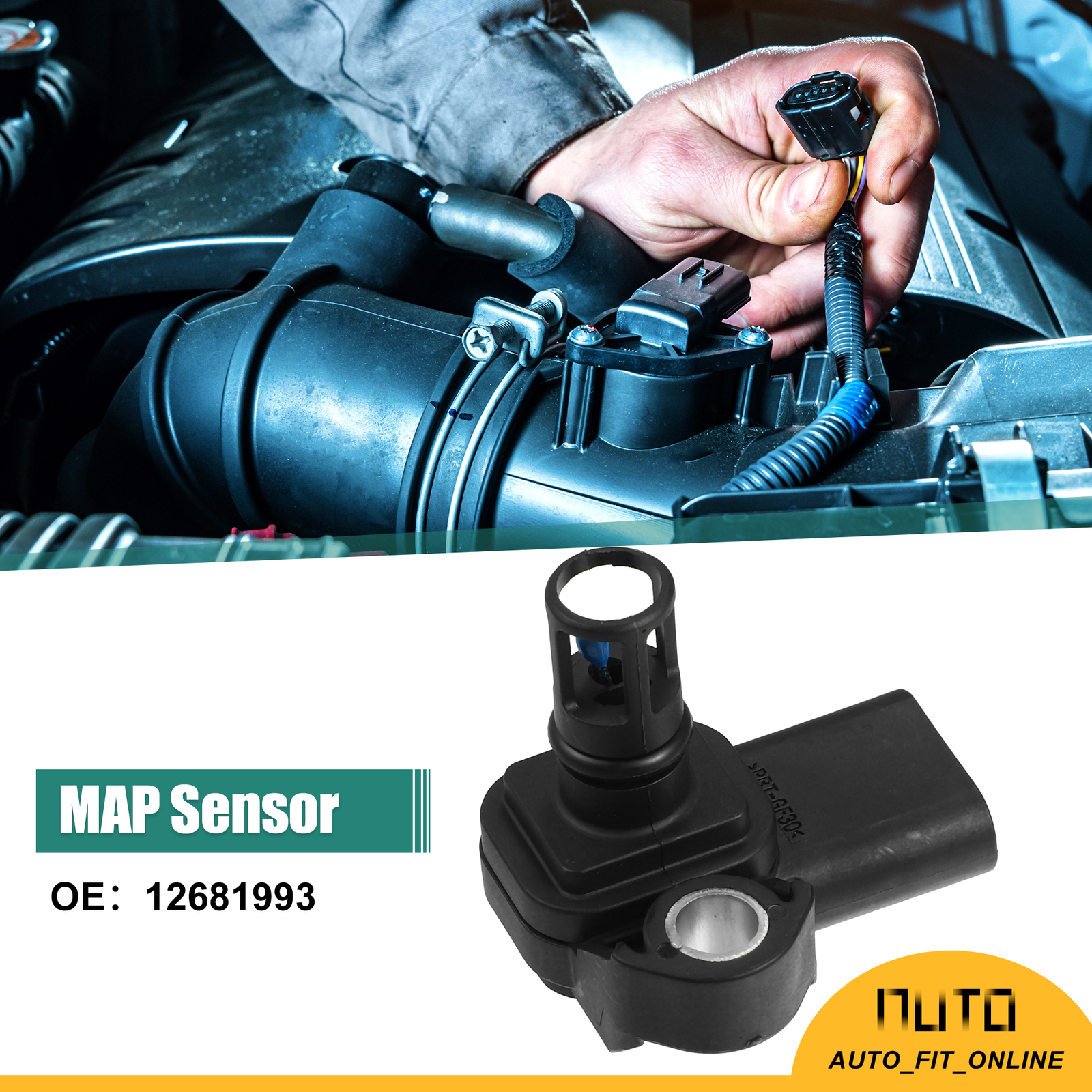 Intake Manifold Pressure MAP Sensor Single Custom for GMC Sierra 2500HD ...