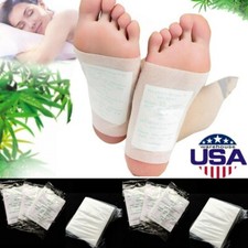 50-100X Foot Detox Pads Bamboo Cleansing Pads Pain Relief Slim Weight Loss Patch