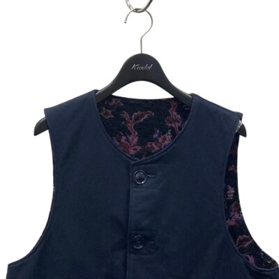 【engineerd garment】 over vest reversible Engineered Garments Fake Melton Over Vest, Black – Glasswing