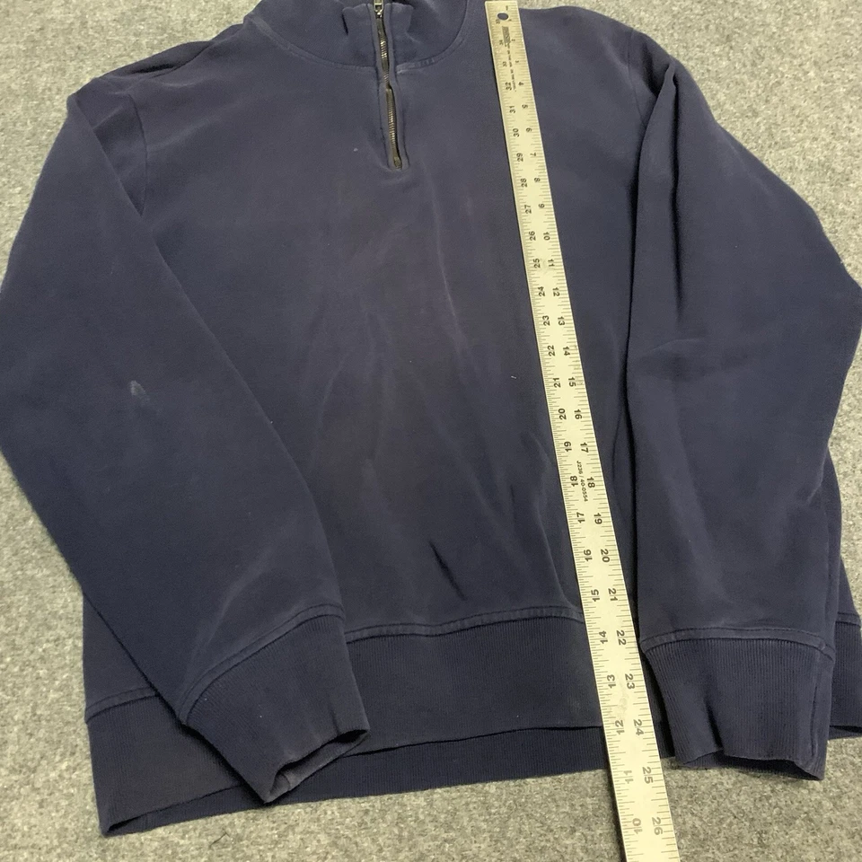 Ralph Lauren Sweater Men Medium Navy Blue Purple Label Made in Italy Quarter Zip - Image 4 of 4