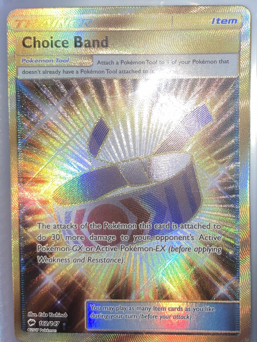 choice band pokemon card Hop's by ramblinreck47 on DeviantArt and it stays attached. Pokemon Card: CHOICE BAND 162/147