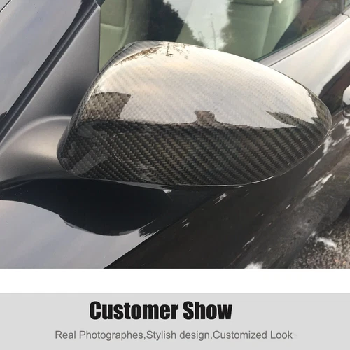 Carbon Fiber Side Rearview Mirror Covers Caps Add-On For BMW E85 Z4 2002-2008 - Picture 5 of 12
