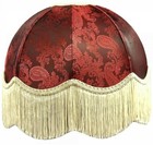 Red Paisley Dome Lampshades To Match Blinds Curtains Cushions Wallpaper Duvets.