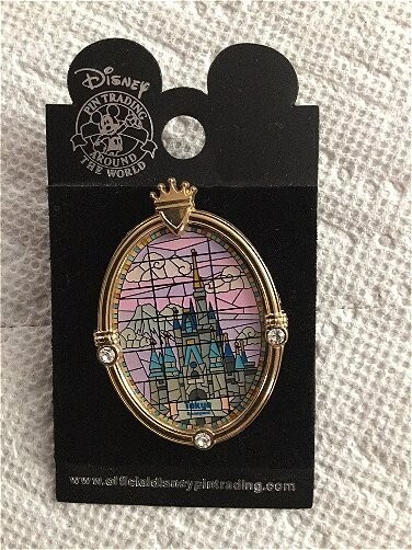 WDW Disney Pin Cinderella Castle Window Tokyo Castle Stained