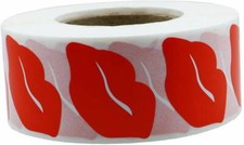 Lot of 200 Tanning Bed Body Stickers Red Kissing Lips Tattoo