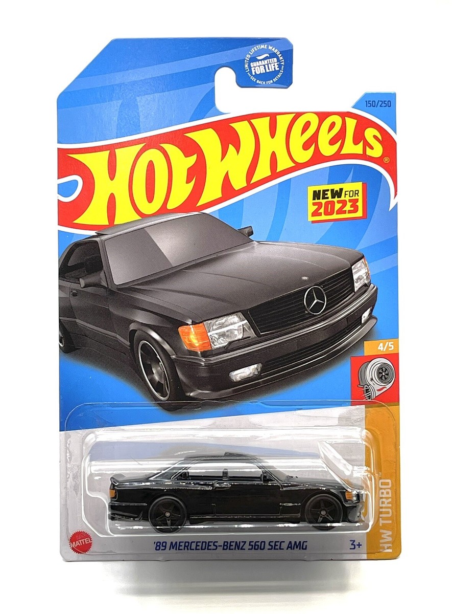 2023 Hot Wheels Mercedes-Benz 560 SEC AMG (black) w/Real Riders 
