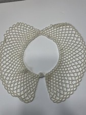 White Beaded Necklace Collar- Fully Beads