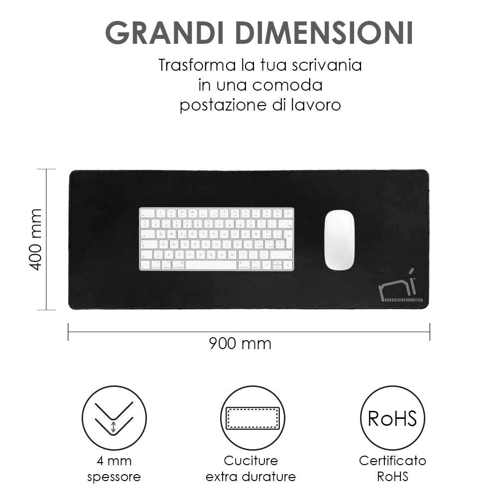 Tappetino per mouse da gioco estetico con farfalla gotica XL, fungo fase lunare Galaxy tappetino per mouse nero viola lungo grande tappetino per mouse da scrivania, strega spettrale gotica accessori