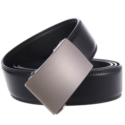 Vaqueros de lujo para hombre cinturón de cuero con hebilla automática trinquete pretina regalo - Imagen 7 de 9