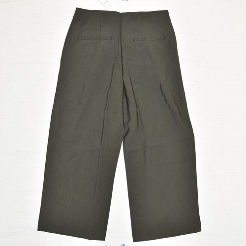 NEW Loft Women's High Waist Capri Pants Straight Button Fly Rayon Green Size 6 - Picture 3 of 8