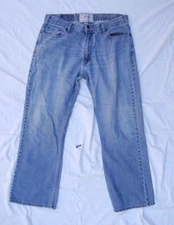 Vtg Levi's Signature 36x30 Low Boot Jeans High Rise Soft Distressed Grunge