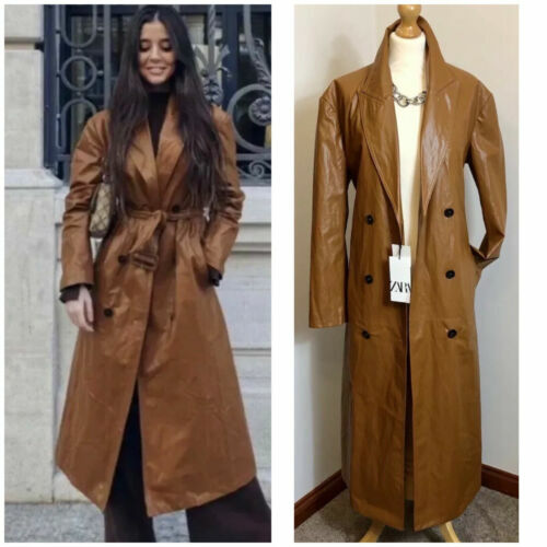 Cristaseya Oversized Trench Coat Leather Patch M | eBay UK