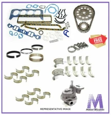 MERCRUISER 140 OMC GM 3.0 Marine Engine Rebuild Kit Bearings+Timing+Oil Pump 2PC
