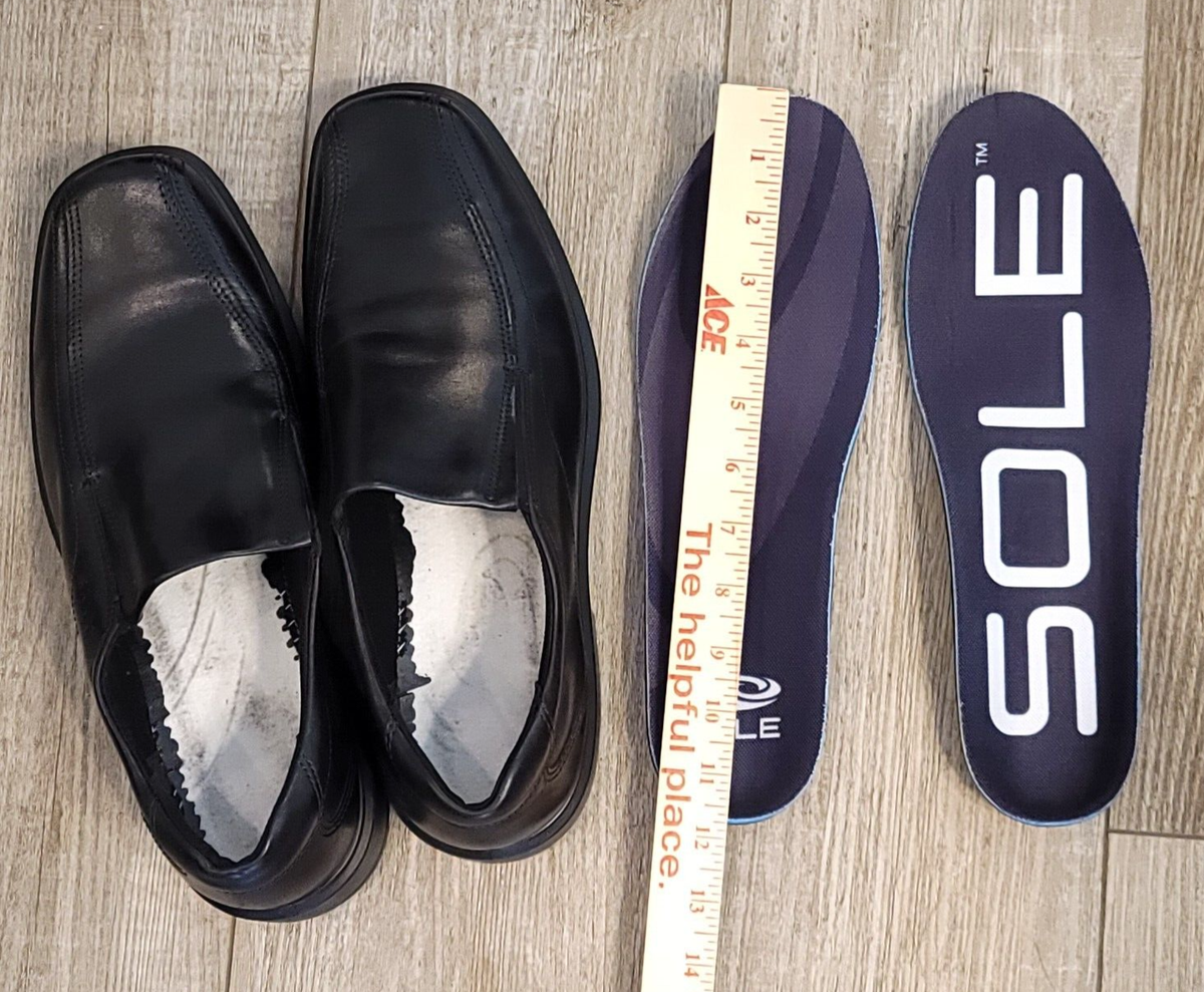 ECCO Helsinki Slip-On Loafer Black Dress Shock Point Shoes 