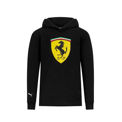 2024 Shield Hoodie Black Ferrari F1 Kids Sweatshirt (116 cm (kids))