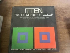 Itten The Elements of Color by Faber Birren, HC, 1970