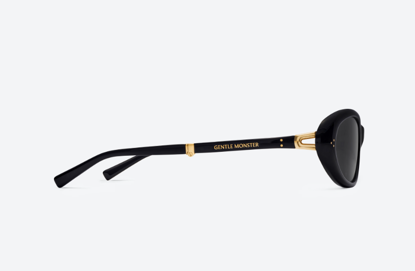 Gentle Monster Lolang 01 Oval Sunglasses Black Frame & Lens