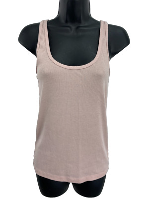 Old Navy First Layer Pink Ribbed Tank Top Shirt Womens M
