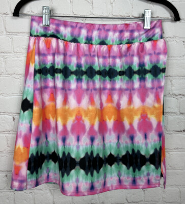 Zelos Skort Skirt multi color stretch golf tennis active, sz S, GUC