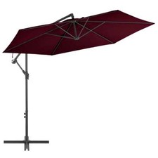 Cantilever Umbrella with Aluminum Pole Bordeaux Red 118.1" vidaXL