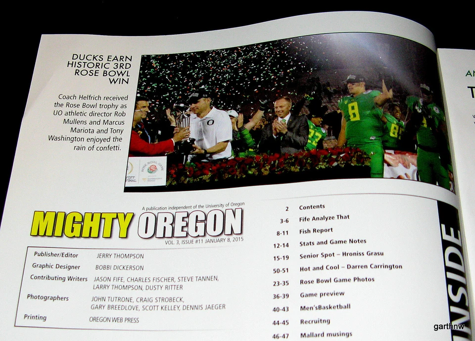 ROSE BOWL 2015 REVISIÓN PICTÓRICA PATOS OREGON ESTADO FLORIDA HRONISS GRASU MARIOTA Foto 4 de 4