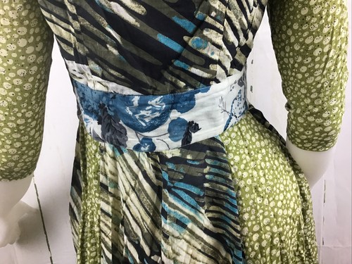 J. Peterman Women’s Embellished Patchwork Midi Hobo Fit & Flair Dress Sz. 8 - Picture 15 of 22