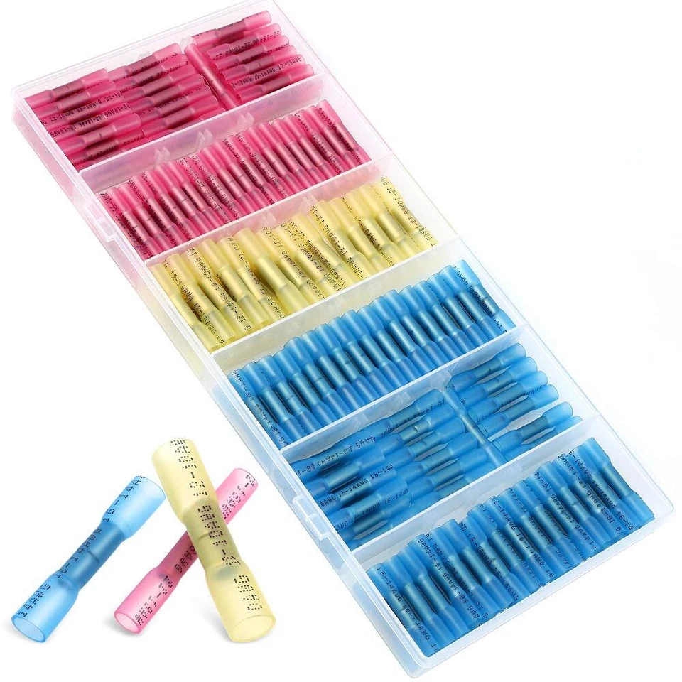 500X Heat Shrink Butt Splice Wire Connector Insulated Waterproof Crimp Terminals - Image 4 of 4