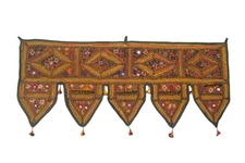 Vintage Handmade Patchwork Home Decorative Wall Hanging Door Valance. i17-457