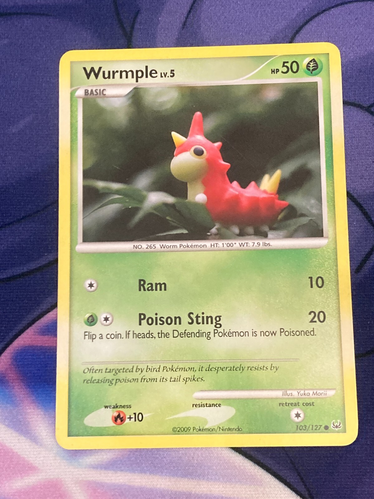 Wurmple 103/127 Common 2009 Platinum Pokémon Trading Card LP