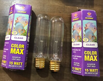 2X Color Max 25 Watt Incandescent CLEAR Aquarjum  Light Bulb