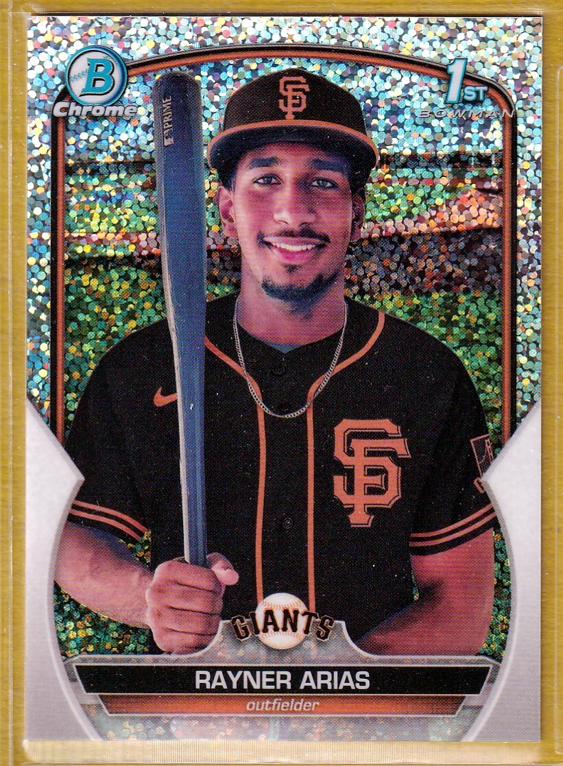 2023 Bowman Chrome Prospects Speckle Refractors #BCP222 Rayner Arias /299