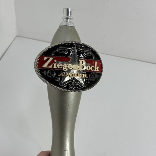 Ziegenbock Beer Tap Handle 10.5" Long Buckle Style Amber Bock Texas Star - Picture 3 of 7