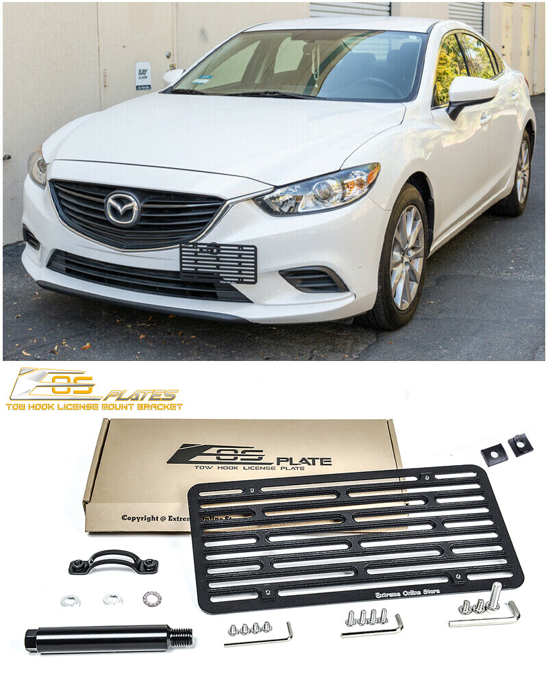 テスラ カートラベル・プレート EOS Plate For 14-17 Mazda 6 Full Sized Front Bumper Tow Hook