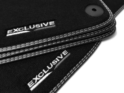 Exclusive Fußmatten für GOLF 5 PLUS Bj.2005-2014 Velours Aufschrift styling Logo