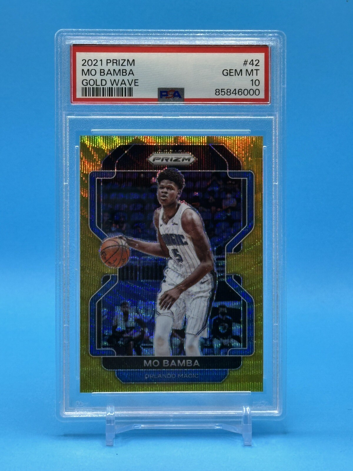 2021-22 Prizm MO BAMBA Gold Wave Prizm #6/10 - PSA 10 Gem Mint - ORLANDO Magic