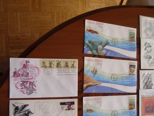 45 US STAMPS FIRST DAY ISSUE COVER 1980 & 85 EVENTS PLUS MORE FDC ENVELOPS/CARDS - Picture 8 of 12